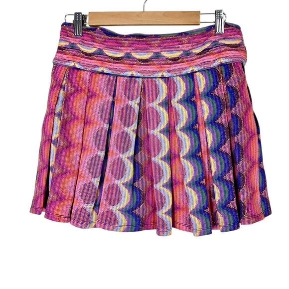 NWT Ramy Brook Gracie Knit Pleated Scallop Pattern Mini Skirt Size 6 - Picture 9 of 11